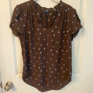 41 Hawthorn Brown with Navy Blouse
